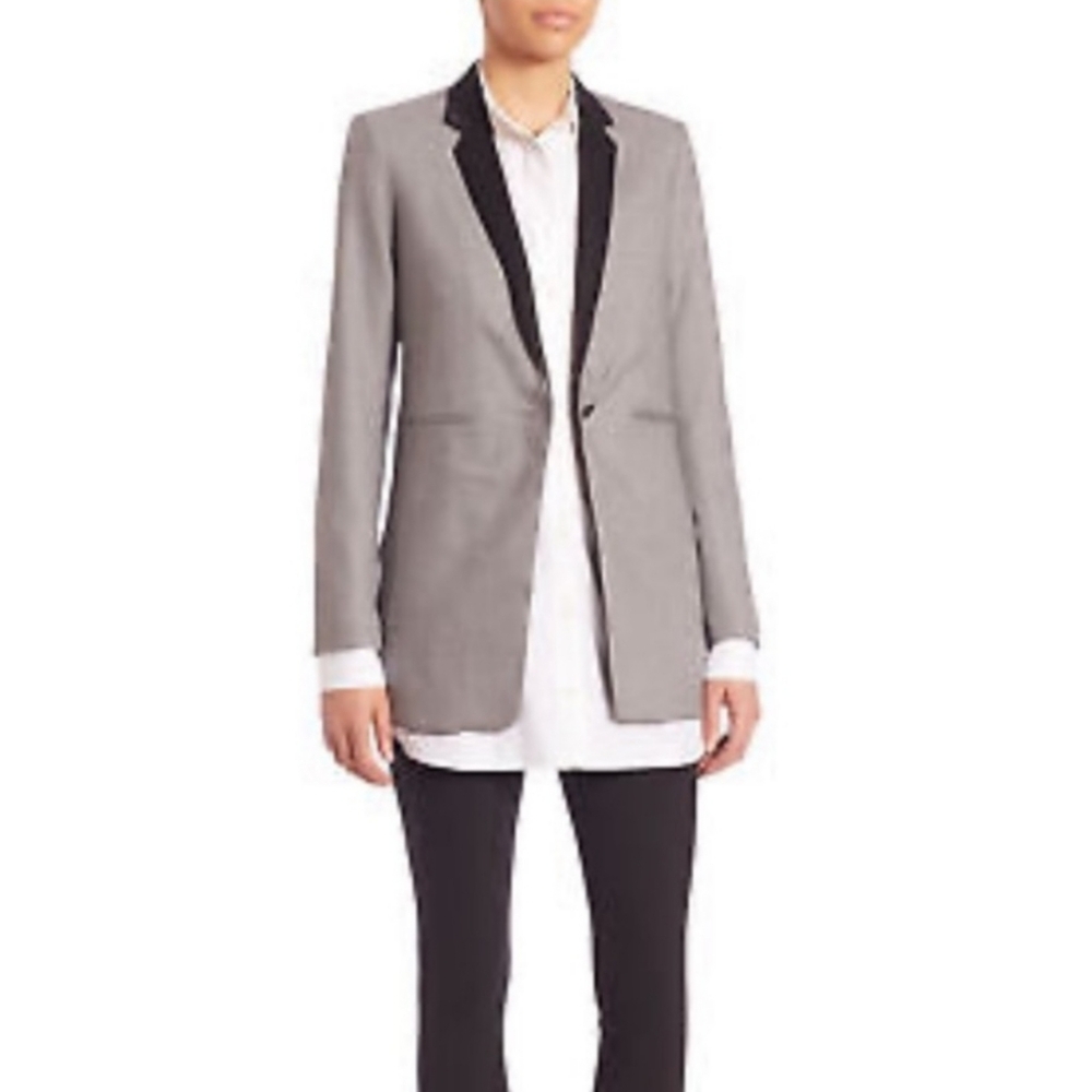 Nwt Rag & Bone Dant Tux Wool Blazer Gray Size 0 - image 4